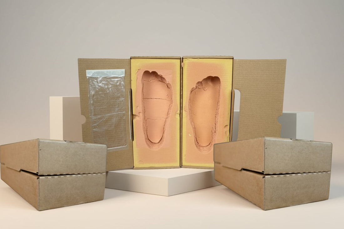 CustomTread orthotic insoles showing lateral stability features and arch support relevant for golf swing and walking